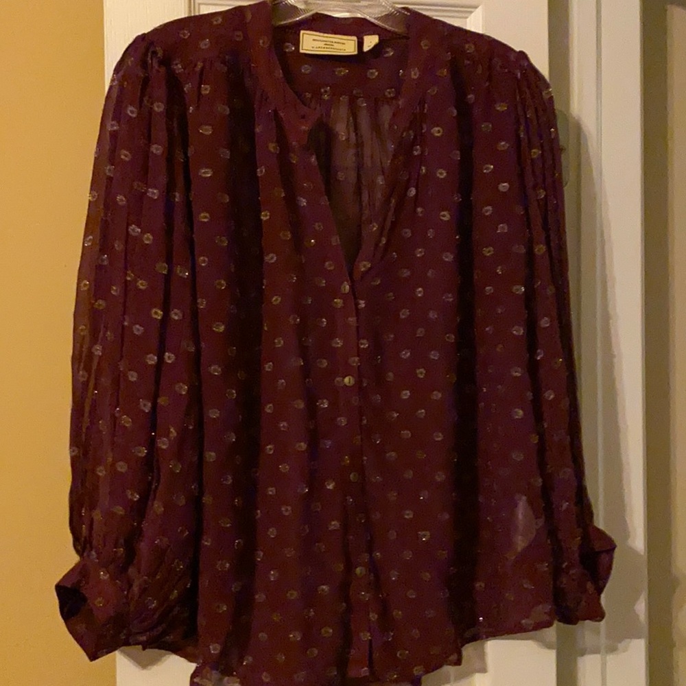 Anthropologie long sleeve blouse